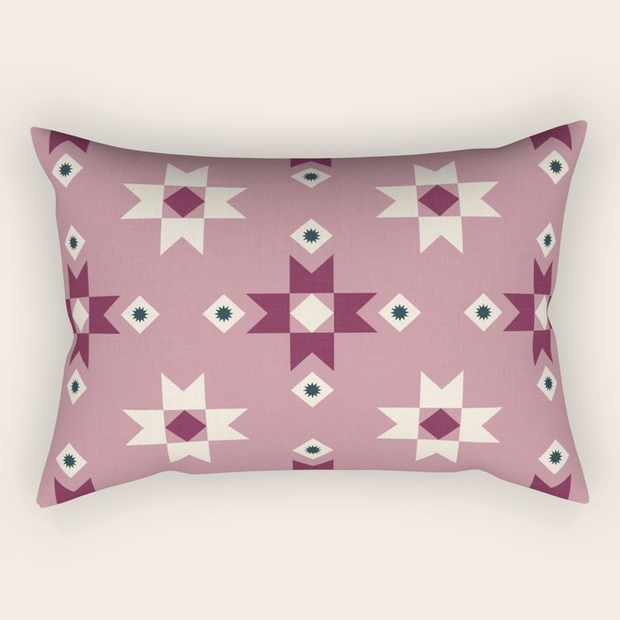 Modern quilt - berry Rectangular Pillow Gallery Image 1