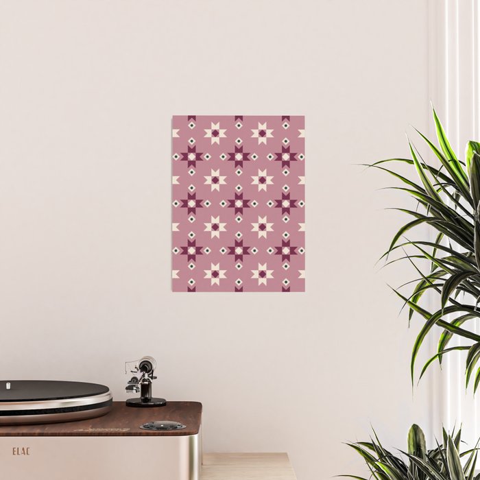 Modern quilt - berry Poster Gallery Image 2