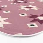 Modern quilt - berry Bath Mat Gallery Image 3