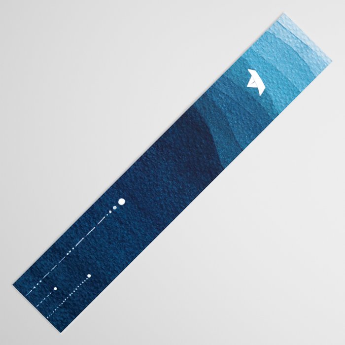 Falling stars, blue, sailboat, ocean Table Runner Gallery Image 3