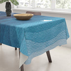 Falling stars, blue, sailboat, ocean Tablecloth Gallery Image 3