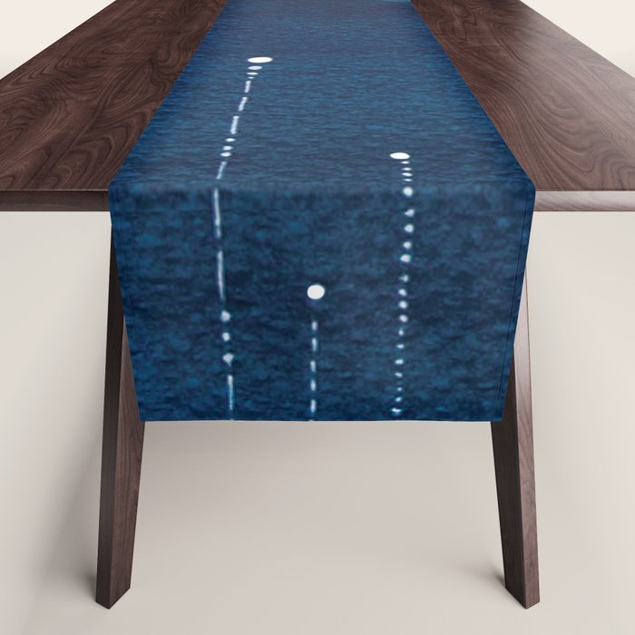 Falling stars, blue, sailboat, ocean Table Runner Gallery Image 1