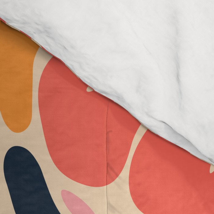 Abstract vintage flower art pattern Comforter Gallery Image 4