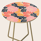 Abstract vintage flower art pattern Side Table Gallery Image 2