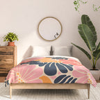 Abstract vintage flower art pattern Comforter Gallery Image 3