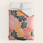 Abstract vintage flower art pattern Comforter Gallery Image 6
