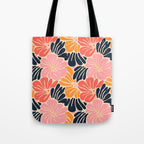 Abstract vintage flower art pattern Tote Bag Gallery Image 1