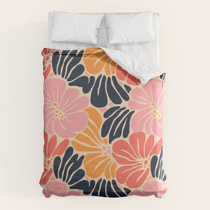 Abstract vintage flower art pattern Duvet Cover Gallery Image 6