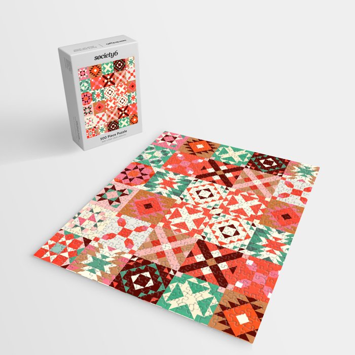 Winter Quilt Pattern no4 Jigsaw Puzzle Gallery Image 2