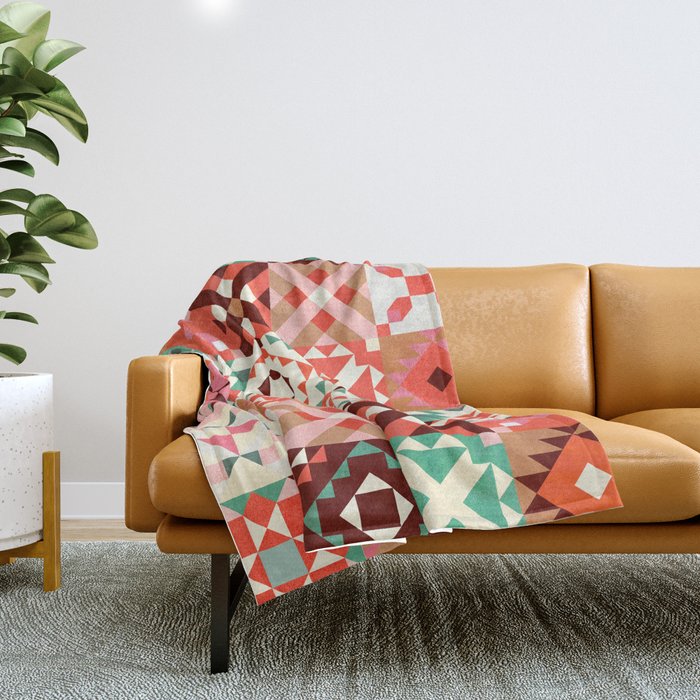 Winter Quilt Pattern no4 Throw Blanket Gallery Image 1