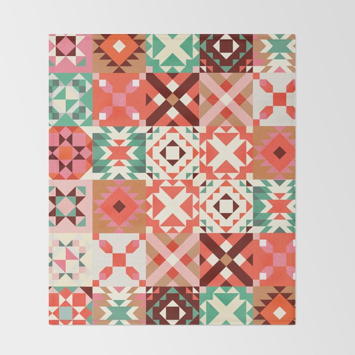 Winter Quilt Pattern no4 Throw Blanket Gallery Image 2