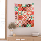 Winter Quilt Pattern no4 Wall Tapestry Gallery Image 2
