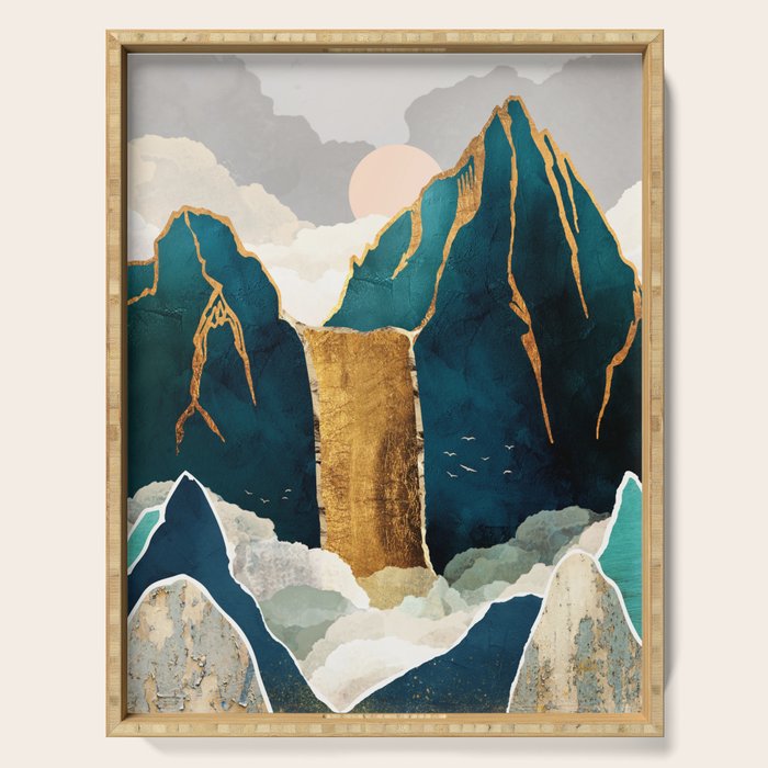 Golden Waterfall Serving Tray Gallery Image 1