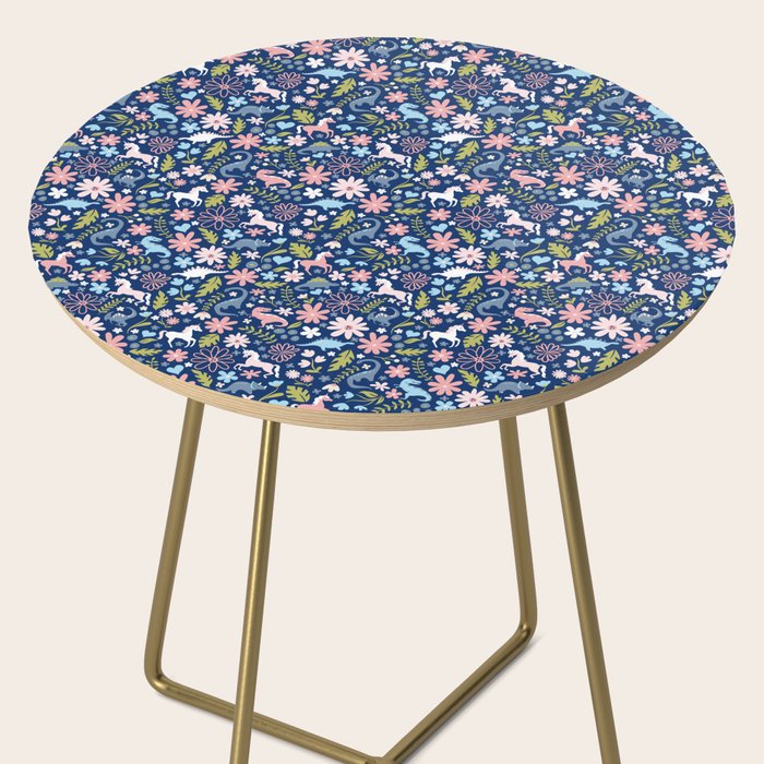 Dinosaur + Unicorn on Royal Blue Side Table Gallery Image 2