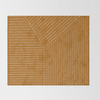 Lines (Golden Brown) Throw Blanket Gallery Image 2