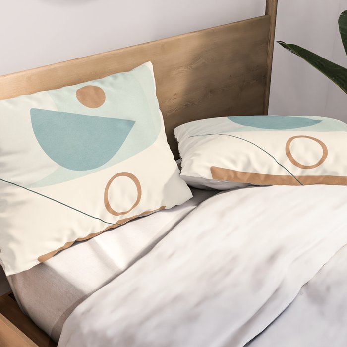 Azzurro Shapes No 54 Pillow Sham Gallery Image 2