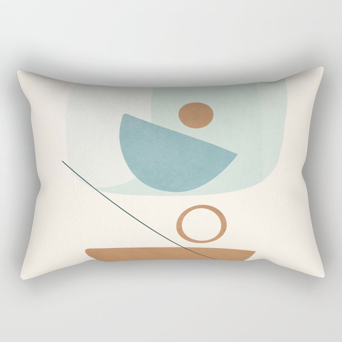 Azzurro Shapes No 54 Rectangular Pillow Gallery Image 2