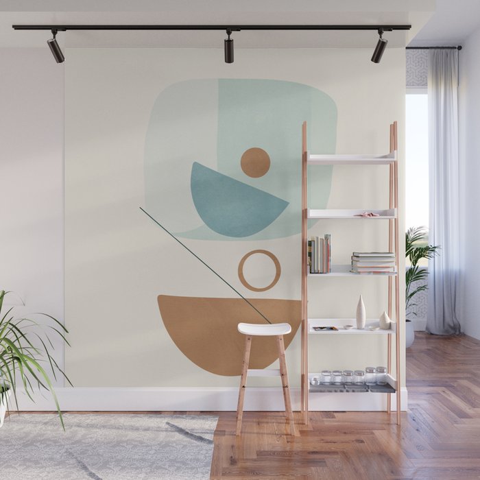 Azzurro Shapes No 54 Wall Mural Gallery Image 1