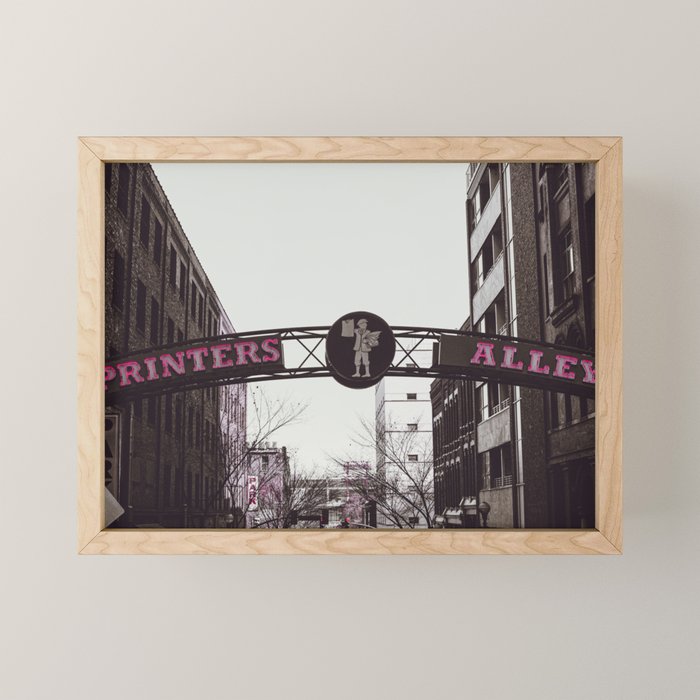 Printers Alley Nashville Tennessee Mini Art Print Gallery Image 1