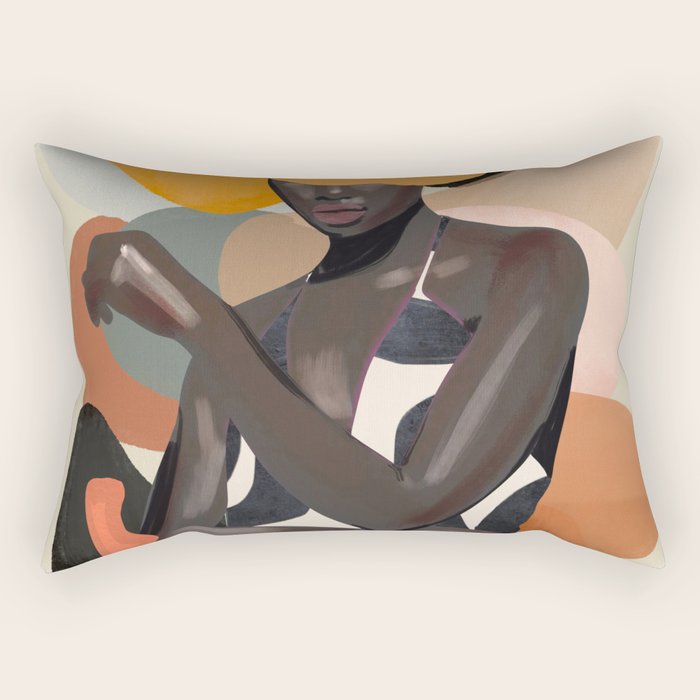 Girl Portrait 31 Rectangular Pillow Gallery Image 1