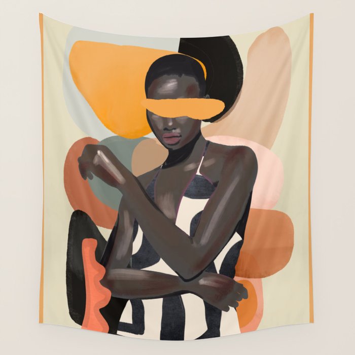 Girl Portrait 31 Wall Tapestry Gallery Image 1