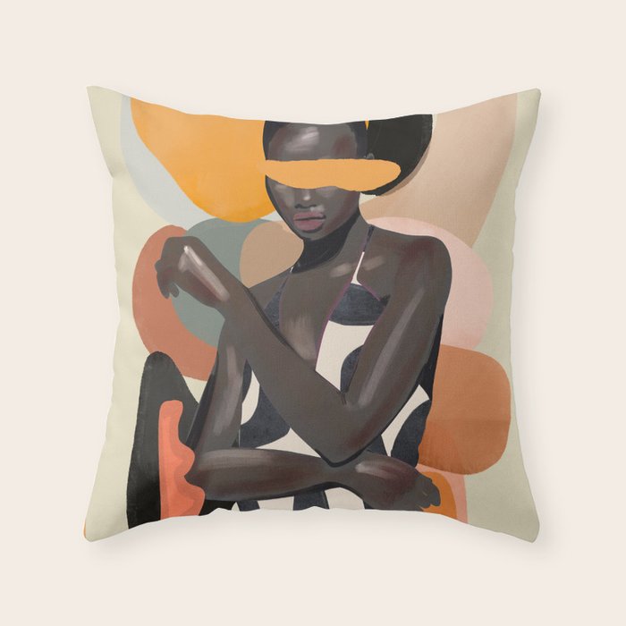 Girl Portrait 31 Throw Pillow Gallery Image 6