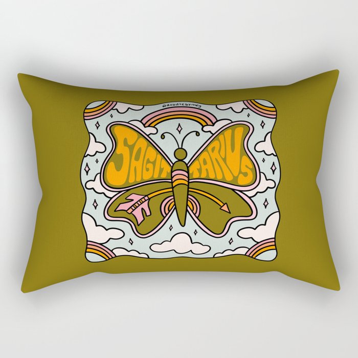 Sagittarius Butterfly Rectangular Pillow Gallery Image 2