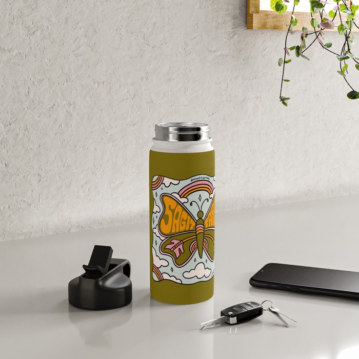 Sagittarius Butterfly Water Bottle Gallery Image 5