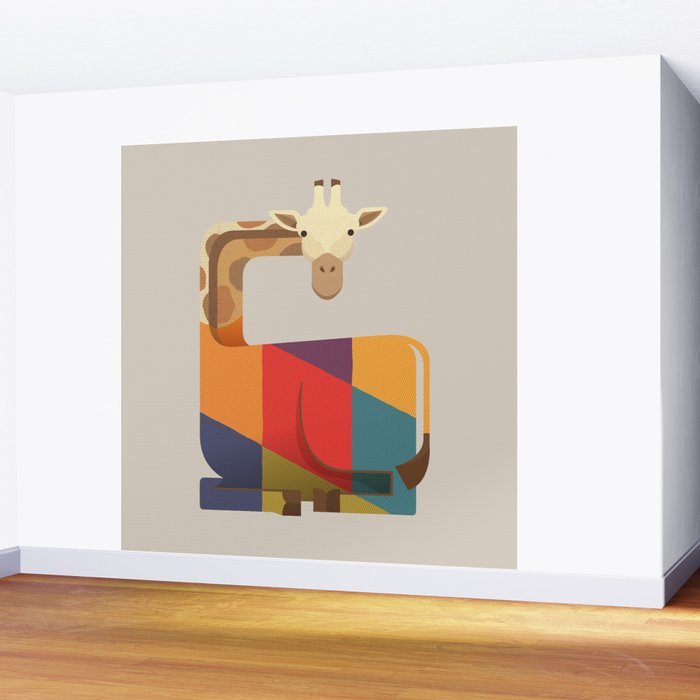 Giraffe Wall Mural Gallery Image 2