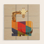 Giraffe Wood Wall Art Gallery Image 1