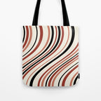 Wavy Stripes XI - Neutral Pink Tote Bag Gallery Image 1