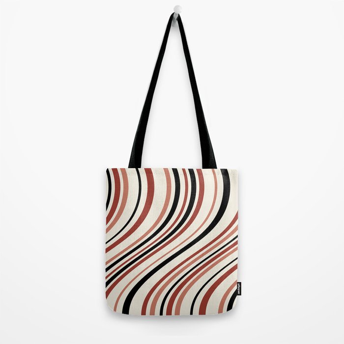 Wavy Stripes XI - Neutral Pink Tote Bag Gallery Image 2