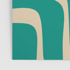 Palm Springs - Midcentury Modern Abstract Pattern in Mid Mod Turquoise Teal and Beige  Poster Gallery Image 3