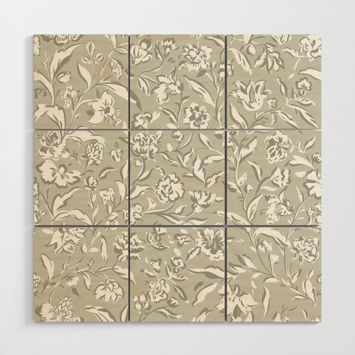 Painterly Florals - Sage Wood Wall Art Gallery Image 1