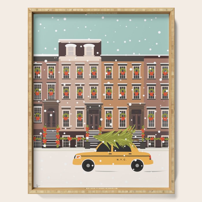 New York City Christmas Serving Tray Gallery Image 1