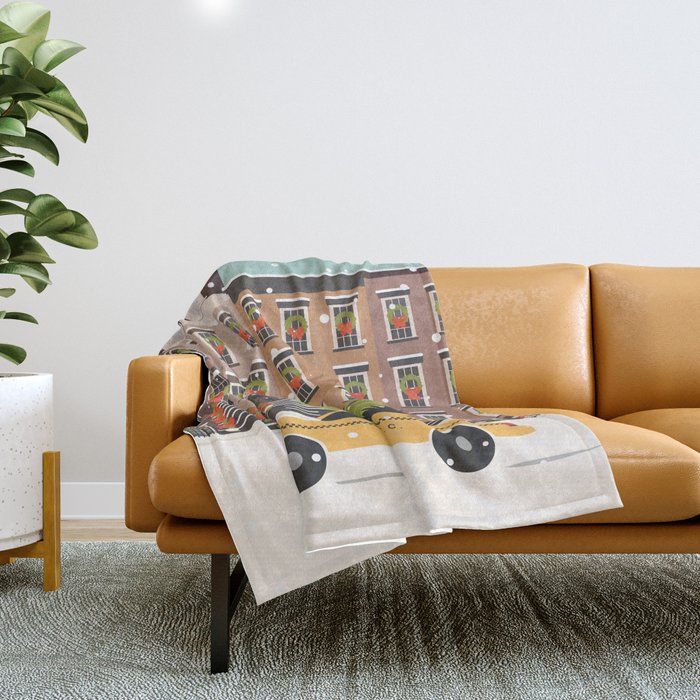 New York City Christmas Throw Blanket Gallery Image 1