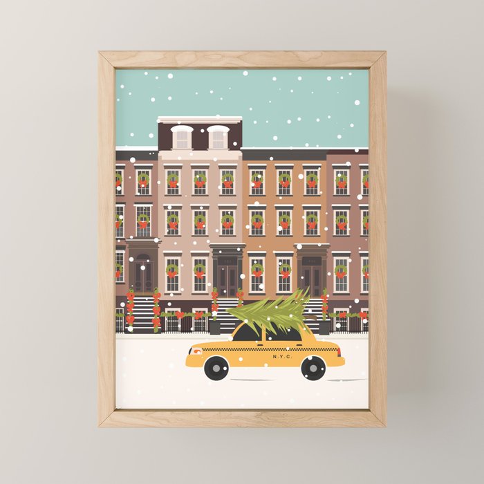 New York City Christmas Mini Art Print Gallery Image 1