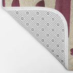 Modern burgundy gold watercolor brushstrokes Bath Mat Gallery Image 2
