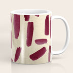 Modern burgundy gold watercolor brushstrokes Coffee Mug Gallery Image 1