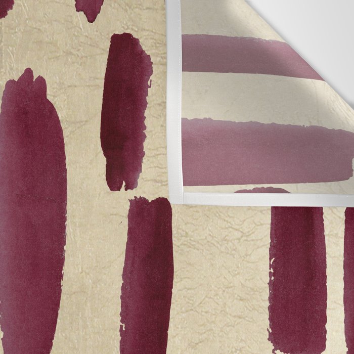 Modern burgundy gold watercolor brushstrokes Wall Tapestry Gallery Image 3
