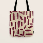 Modern burgundy gold watercolor brushstrokes Tote Bag Gallery Image 1