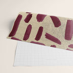 Modern burgundy gold watercolor brushstrokes Wrapping Paper Gallery Image 2