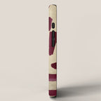 Modern burgundy gold watercolor brushstrokes iPhone Case Gallery Image 2