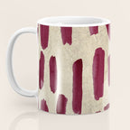 Modern burgundy gold watercolor brushstrokes Coffee Mug Gallery Image 3