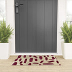 Modern burgundy gold watercolor brushstrokes Welcome Mat Gallery Image 3