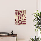 Modern burgundy gold watercolor brushstrokes Poster Gallery Image 2