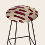 Modern burgundy gold watercolor brushstrokes Stool Gallery Image 2