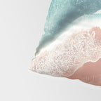 Pastel Coastline - Aerial View of Turquoise Sea and Blush Sand Pillow Sham Gallery Image 4