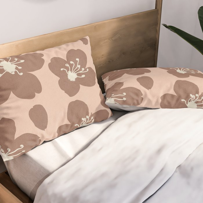 Mocha Blossoms Harmony Pillow Sham Gallery Image 2