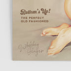 "The Babes Of Bourbon" Cute Vintage Blonde Pinup Girl In Lingerie Drinking Whiskey Poster Gallery Image 3